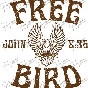 Free Bird John 8:36 SVG PNG
