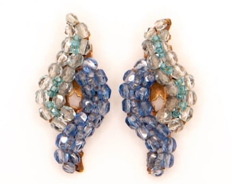 VIntage Coppola e Toppo Blue Beaded Earrings