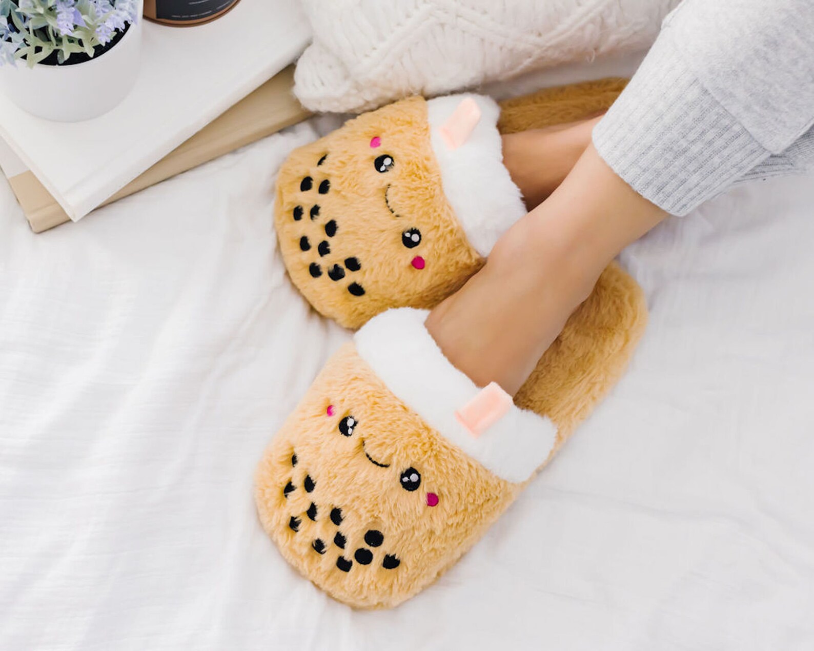 bubble tea slippers