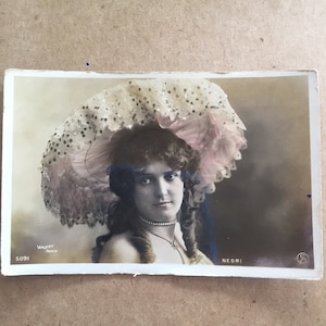 Early French post card of woman