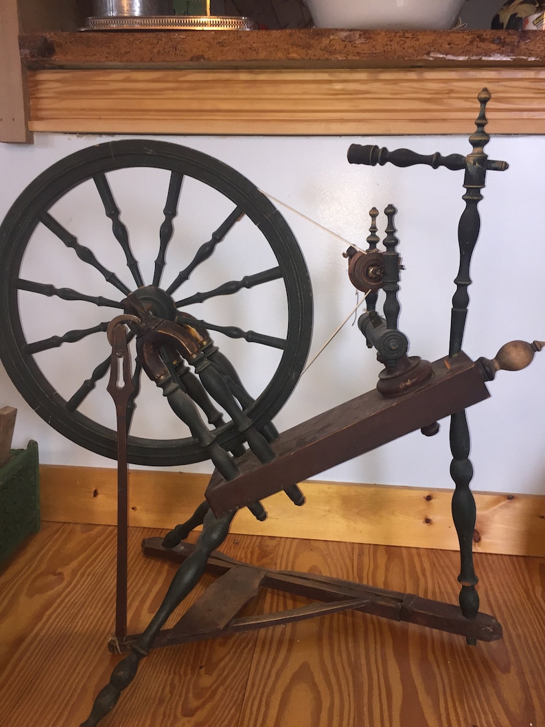 Antique Spinning Wheel Etsy