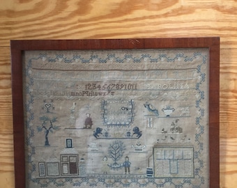 Antique sampler from 1846