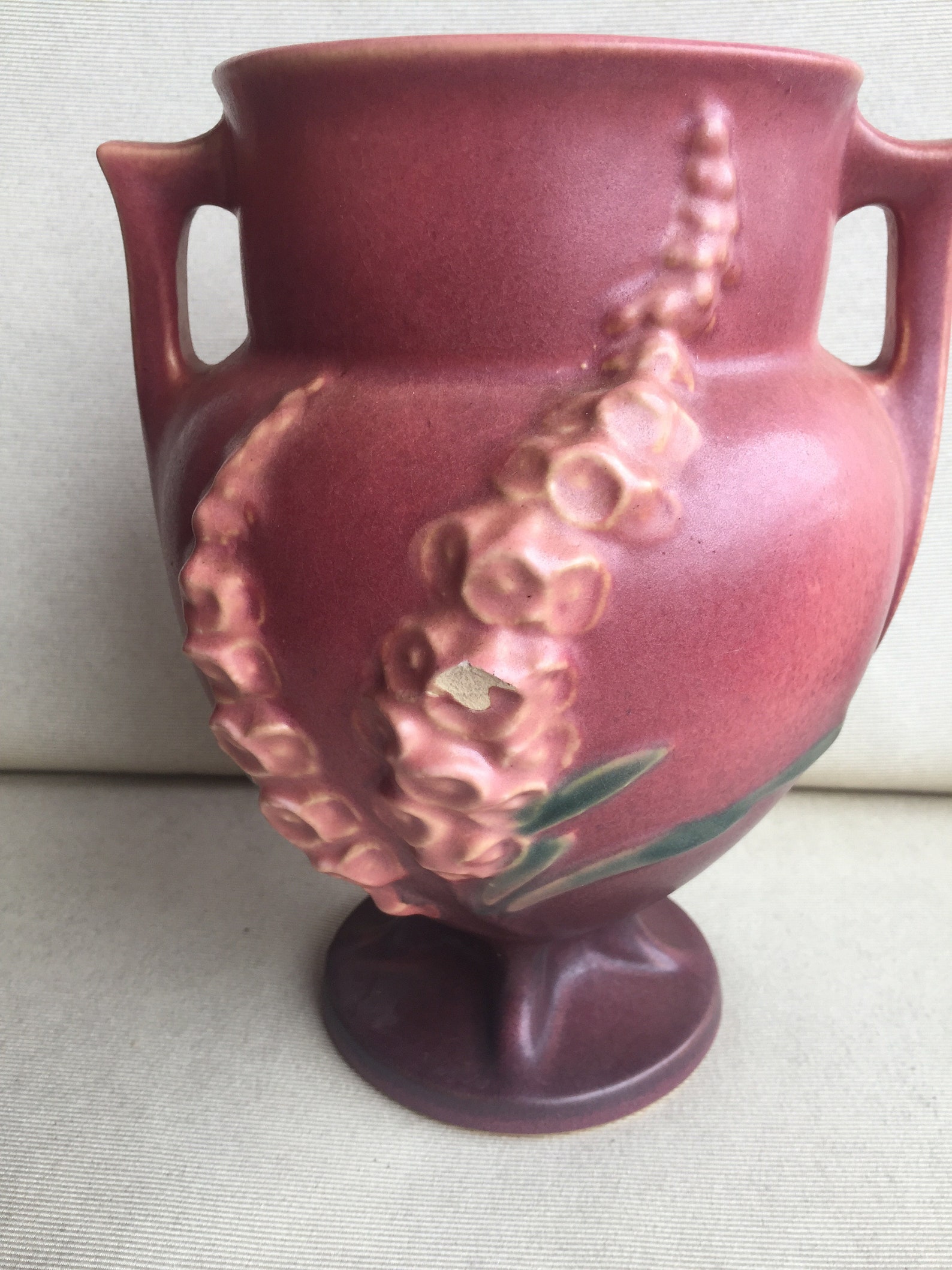 Roseville Foxglove Vase Etsy