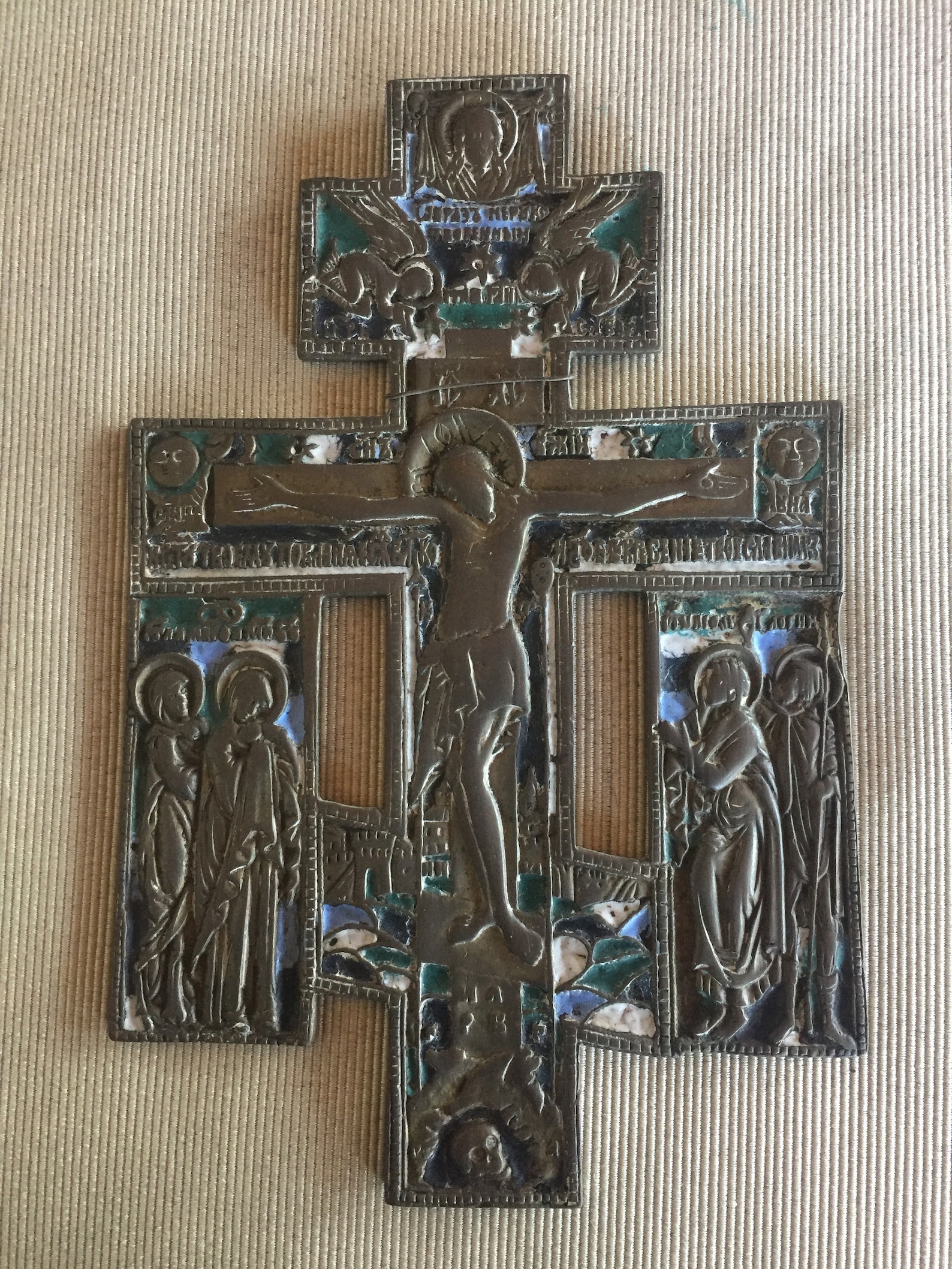 Antique Russian Orthodox Wall Crucifix Etsy