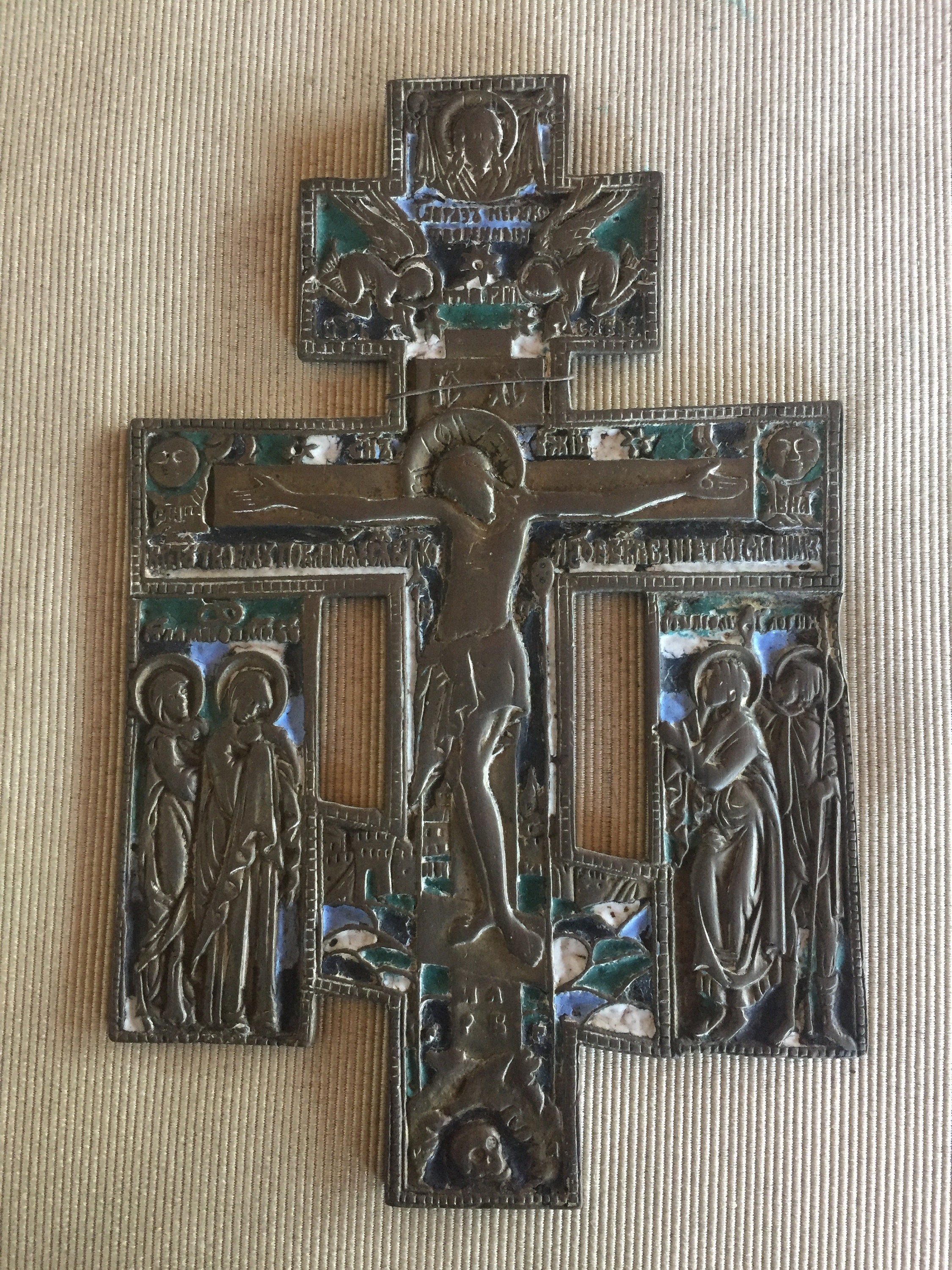 Antique Russian Orthodox Wall Crucifix Etsy