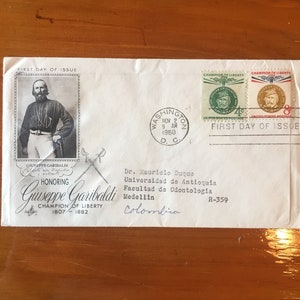 First day cover honoring life of Giuseppe Garibaldi