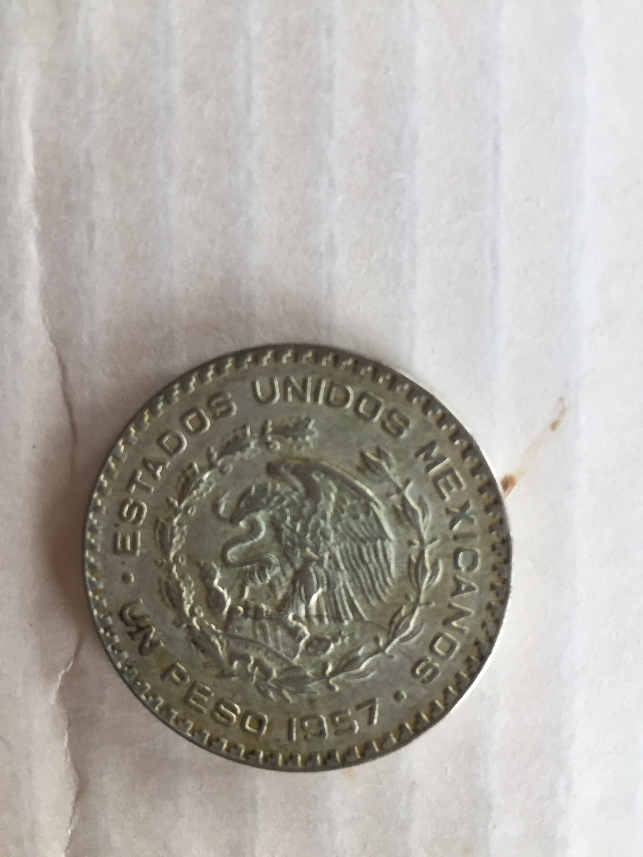 1957 年のメキシコ 1 ペソ銀貨 - Etsy 日本