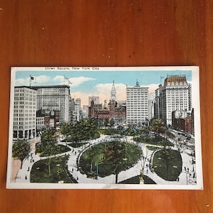 Cartão postal da cidade de Nova York de 1921