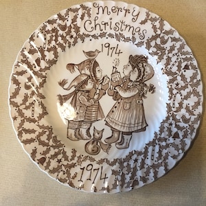 Staffordshire Christmas plates