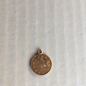 U.S. gold 1 dollar coin from 1853