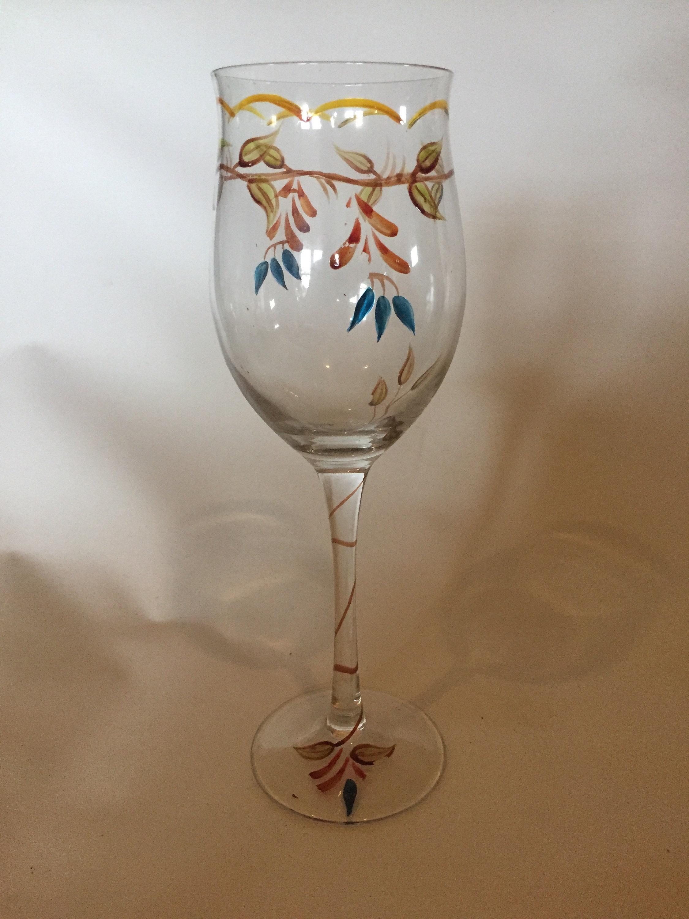 Acorn Hand-painted Wine Glasses – Glorious Goblets