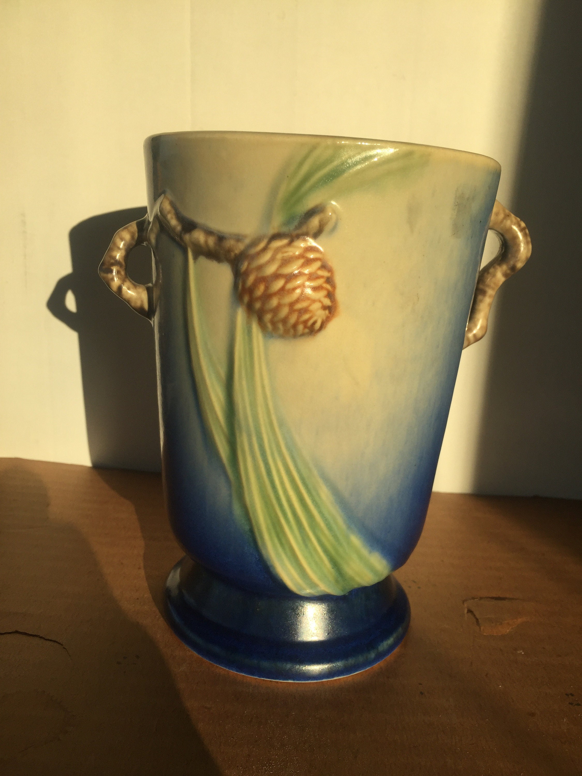 Roseville Pinecone vase Etsy