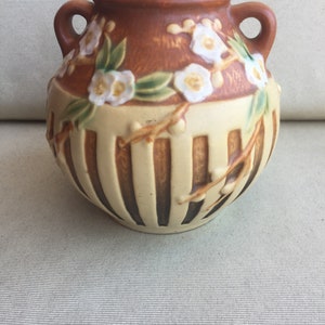 Roseville Cherry Blossom vase
