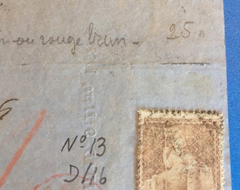 1863 brown stamp from Trinidad