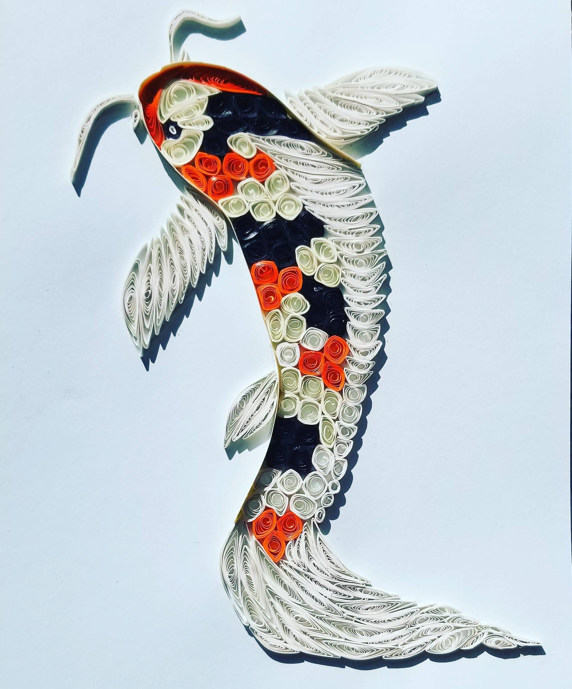 Playing Koi quilling fish. Etsy