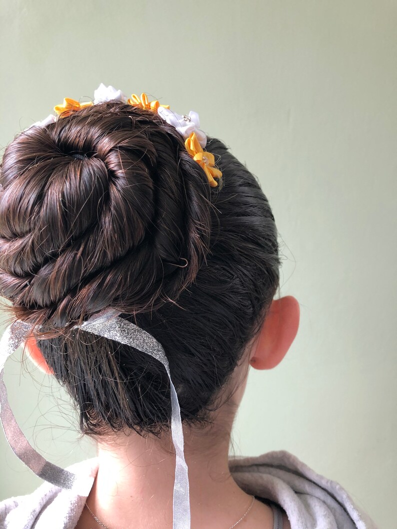 Cheery Sunflower Ballet Bun Hair Accessory Etsy