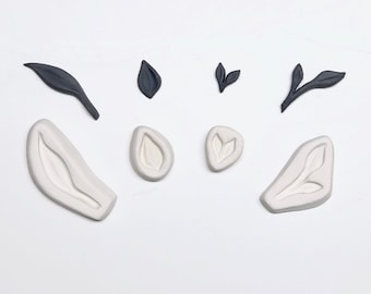 Smooth Leaves Sprig Molds (4-Piece Set)