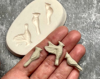 3 Small Birds Sprig Mold (1-Piece)