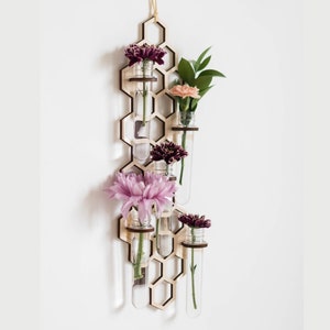 Test Tube Hanging Bud Vase - Choose your size and color - Indoor plant lover gifts