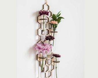 Test Tube Hanging Bud Vase - Choose your size and color - Indoor plant lover gifts