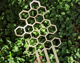 Honingraat Trellis, plantenondersteuning en decoratie, cadeau voor een plantenliefhebber - 11 inch lang