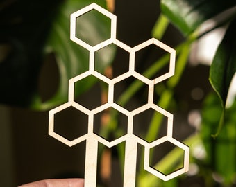 Honingraat Trellis, plantcadeau-ideeën, plantenondersteuning voor kleine planten - 7,5 inch lang