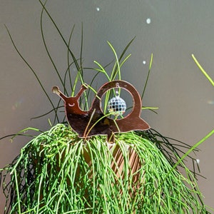 Snail Suncatcher - Sun Prism or Disco Ball - Decorative Garden Stake, Gifts for Plant Lovers