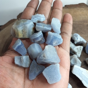 Raw Blue Lace Agate Stones - Natural - Rough - Healing Crystals - PLEASE Read Full Description