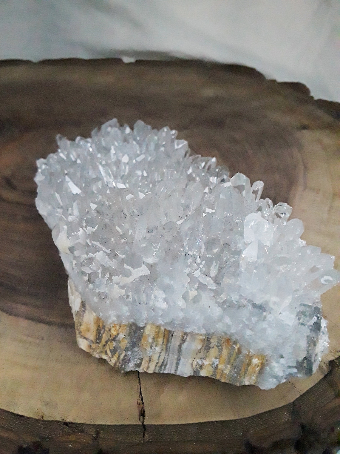 Natural Clear Quartz Cluster on a Jasper Matrix Raw 635g | Etsy