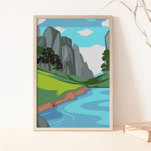 Landscape Painting On Canvas  Nature Paint By Your Own DIY Kit Mountain Oil Wall Art Decoration River Paint By Numbers For Adults JD0587