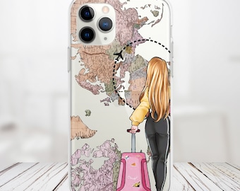 Love Travel  iPhone 11 Case iPhone 11 Pro Max Cases Girl iPhone Xs Max Phone Case iPhone Xr Cases World Map iPhone 8 X Phone Case JD0031