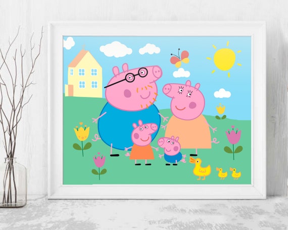 Drawings To Paint & Colour Peppa Pig - Print Design 005