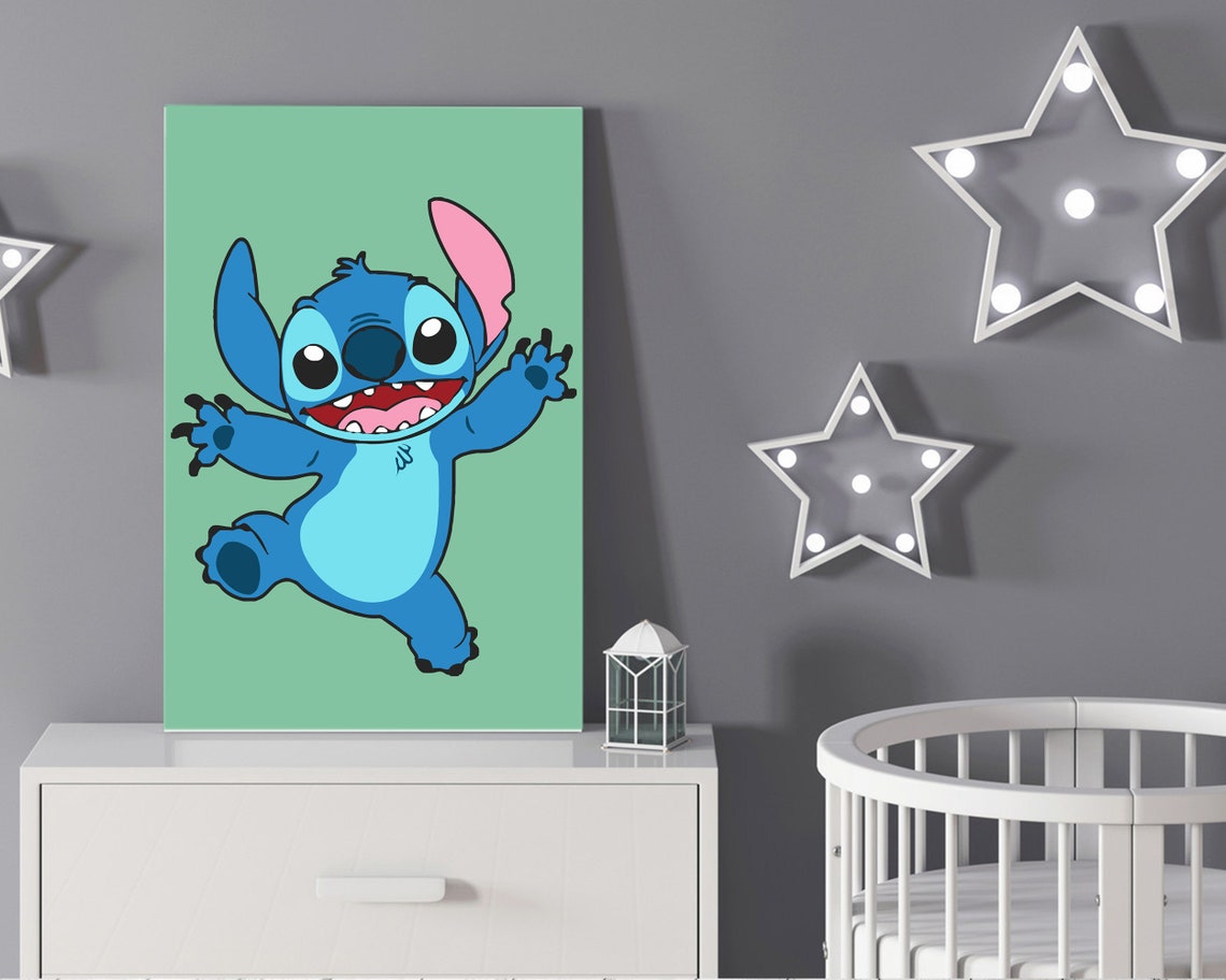 Lilo & Stitch Kids Painting by Numbers Easy Child Design Wall Etsy Australia