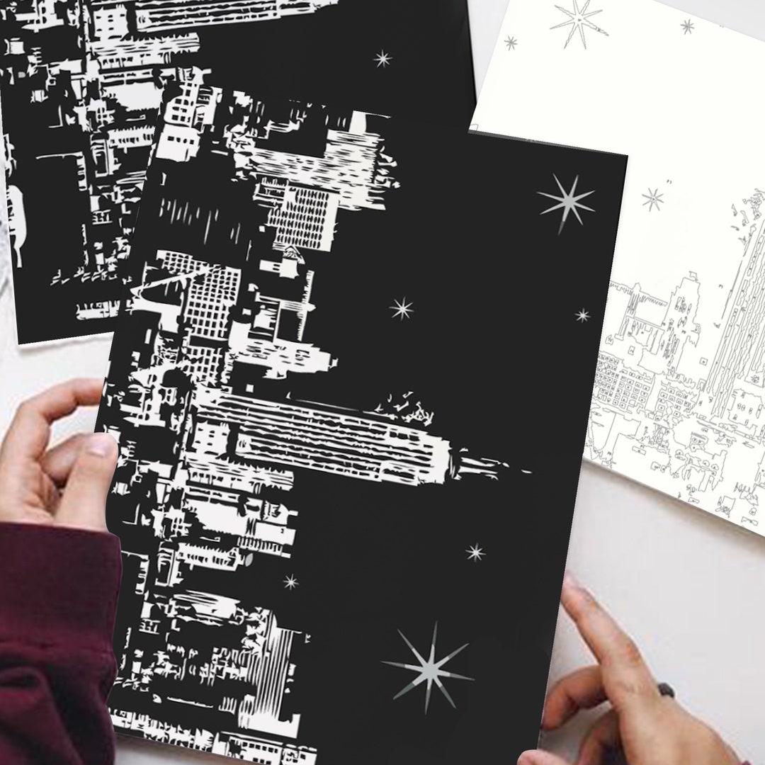 New York Paint by Numbers Night City Art Paintings America Oil Etsy UK