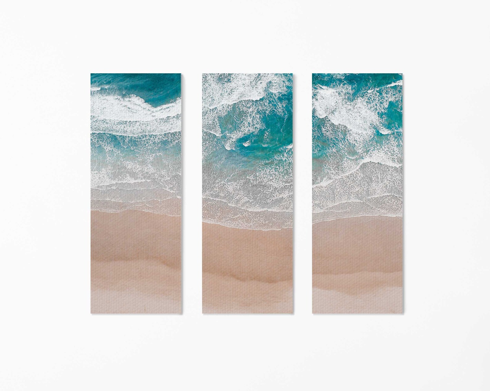 Ocean Wall Set of 5 Pieces Multi Panel Modern Home Decor Sea Wave Ready
