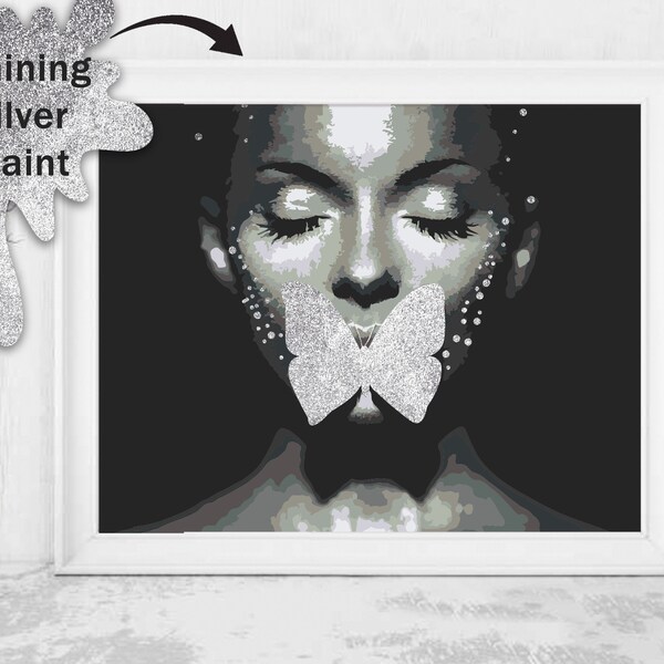 Butterfly Girl Paint by Numbers Etsy