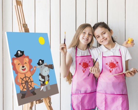 Pirates Kids Painting by Numbers Animals Easy Child Design Wall Decor Own  Picture Paint by Numbers Sun Kids Gift Set DIY Painting JD0713 - Etsy UK