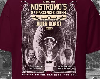 Funny Halloween Alien Shirt, Coffee Horror Shirt, Ridley Scott Ripley Alien, Horror Movie Shirt