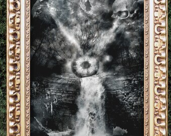 Surreal, Dark and Unique Digital Art Print, Horror Abstract Gothic Decor, Dark Surreal Art
