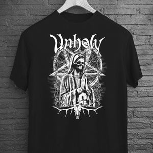 Satanisches Halloween Pentagramm T-Shirt, dunkle okkulte Gothic Kleidung, Horror Macabre Memento Mori Shirt, Goth Geschenk