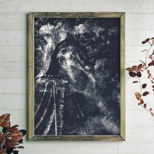 Goth Aesthetic Wall Art Print, Dark Art Macabre Decor for Office or Bedroom, Gothic Witchy Horror Home Decor, Goth Gifts