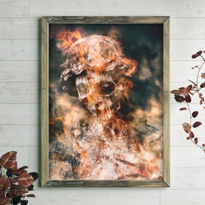 Memento Mori Skeleton Creepy Horror Victorian Gothic Wall Art, Macabre Wall Art Decor, Creepy Dark Art Decor, Surreal Art Print