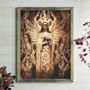 Goth Dark Macabre Art Print, Gothic Macabre Witchy Decor for Home, Office or Bedroom, Unique Abstract Art