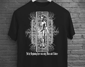 Makaberes Dark Skull Horror Goth Shirt, Dark Gothic Alternative Kleidung, Goth Top, Natur, Dark Goth Geschenke für Weihnachten