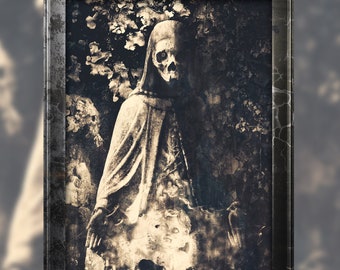 Decoración de arte oscuro / Pósteres de arte gótico / Láminas góticas macabras / Arte macabro de terror
