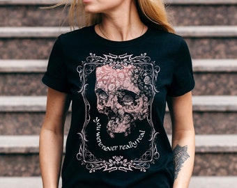 Schädel Goth Aesthetic Tshirt, Alternative Gothic Aesthetic Kleidung, Goth Geschenke für Männer und Frauen, Goth Accessoires