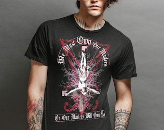 Satanic Gothic Shirt, Gothic Witchy Alternative Kleidung, Satanic Lucifer Black Metal Shirt, Witchcraft