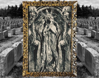 Dark Art Gothic Art Wall Art Posters, Macabre Horror Goth Art Prints, Spooky Creepy Alternative Art Print Wall Decor