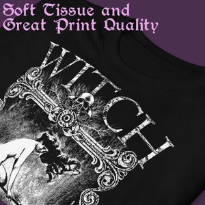 T-shirt à l'esthétique gothique sorcière, vêtements alternatifs gothiques et sorcières pour hommes et femmes, cadeaux de sorcières uniques image 4