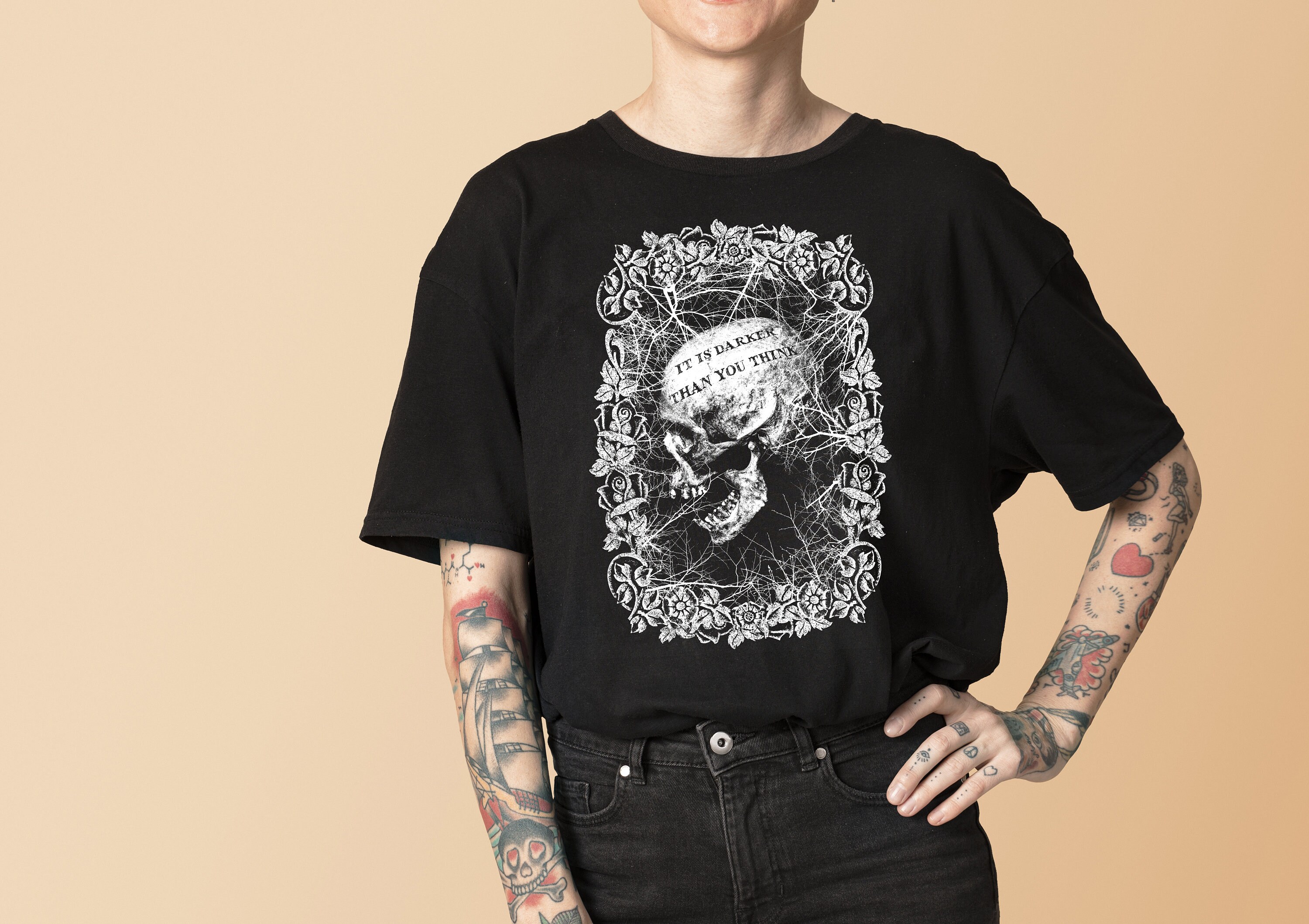 Pastel Goth Shirt with Macabre Skull / Goth Clothing / Etsy